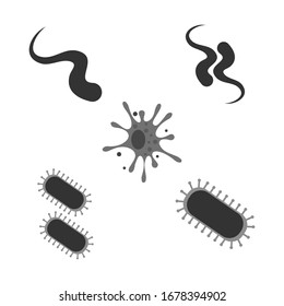 Diseño de plantillas de icono de ilustración de vector de virus