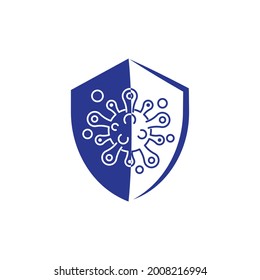 Diseño de plantillas de iconos de la ilustración del vector de virus