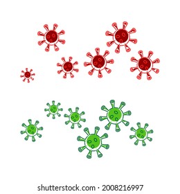 Virus vector illustration icon template design