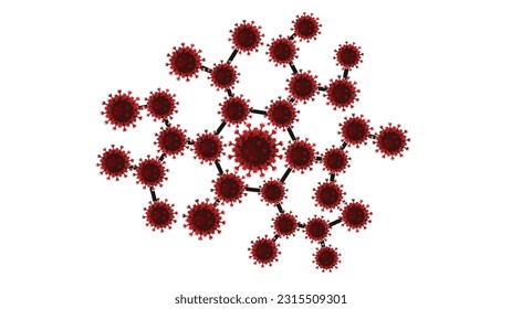 Virus vector illustration isolated on white background.