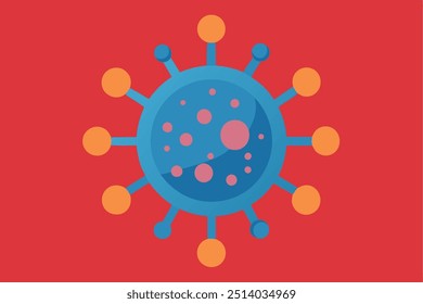 A Virus Vector Illustration On a Solid Background