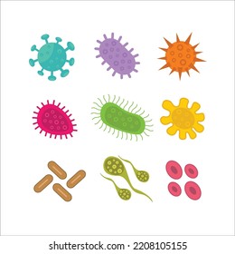 Virus vector illustration set icon