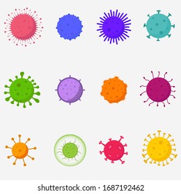virus vector illustration template design