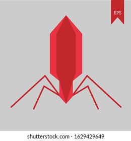 virus vector illustration, which can be used for web icon, web cover, application icon, product icon for drug scaling, like corona virus.
