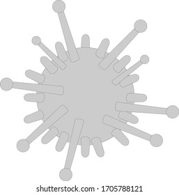 imagen vectorial de virus, ilustración del agente infeccioso que se replica dentro de las células vivas