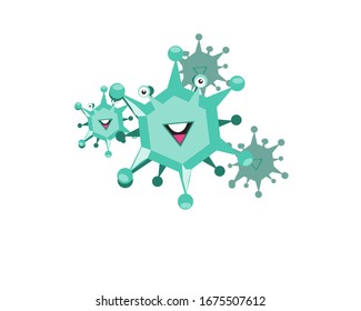 Concepto de arte de risa de virus