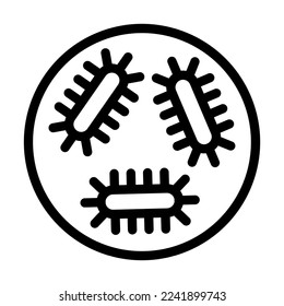 Vektorliniendesign des Virus-Symboldesigns