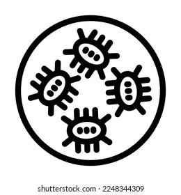 Virus Vector Line Icon Design