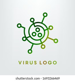 Logo-Abbildung der Virus-Vektorillustration. Coronavirus-Logotyp.