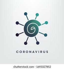 Virus vector logo illustration. Coronavirus logotype.