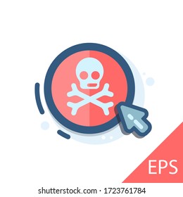 Virus. Vector modern line design illustration icon