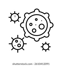 Virus vector outline icon. EPS 10 file