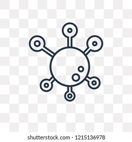 Virus vector outline icon isolated on transparent background, high quality linear Virus transparency concept can be used web and mobile