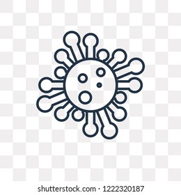 Virus vector outline icon isolated on transparent background, high quality linear Virus transparency concept can be used web and mobile
