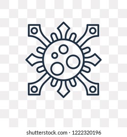 Virus vector outline icon isolated on transparent background, high quality linear Virus transparency concept can be used web and mobile