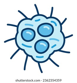 Virus vector Parasito concepto icono azul o elemento de diseño