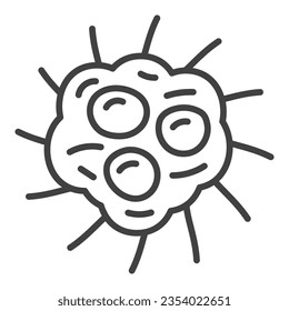 Virus vector Parasite concept thin line icon or symbol