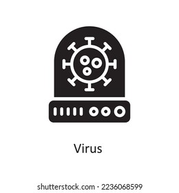 Virus  Vector Solid Icon Design illustration. Medical Symbol on White background EPS 10 File