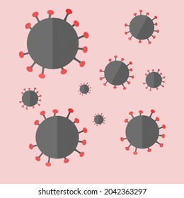  Virus vectors illustrator science flat 