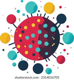 Virus vectors. monkeypox Virus. transparent Background. Corona. Vector Illustration.