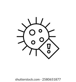 Virus Warning Alert icon Vector logo set flat