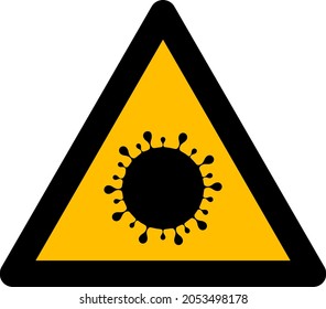 Ilustración del vector de advertencia de virus. Ilustración plana de diseño icónico de alerta de virus, aislado en un fondo blanco.