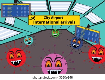 Viruses at the airport.