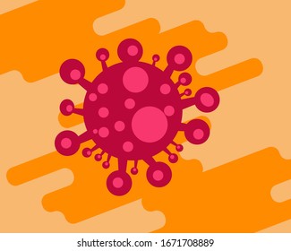  Viruses or bacteria concept in cartoon vector design