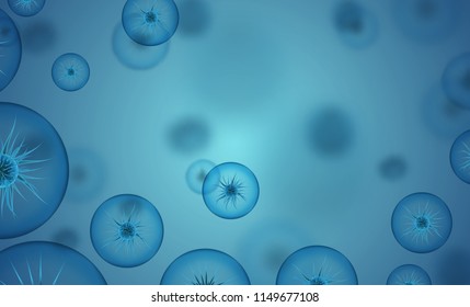 viruses and bacteria. vector background.