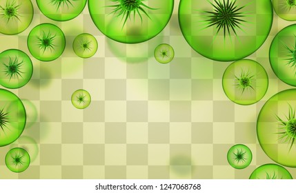 viruses and bacteria. vector background.