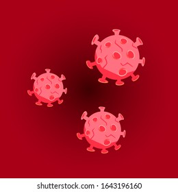 Viruses Cartoon, Vector Illustration EPS 10.
