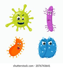 
Viruses character set. Vector illustration