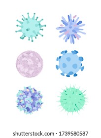 Viruses and germs, illustration, set