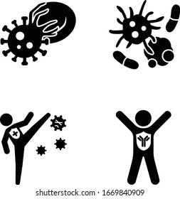 Viruses & Immunity vector icons