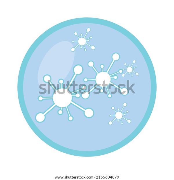 Viruses\
in petri dish semi flat color vector element. Full sized object on\
white. Biomedicine. Laboratory glassware simple cartoon style\
illustration for web graphic design and\
animation