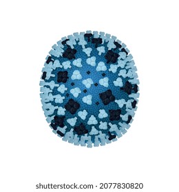 Viruses composición realista con imagen aislada de microbio colorido ilustración vectorial