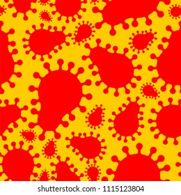 Viruses seamless pattern. Germs ornament. Disease background. Vector illustration
