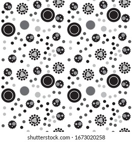viruses seamless pattern vector gray scale