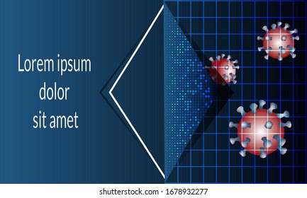 viruses that are jailed in abstract style.vector illustration