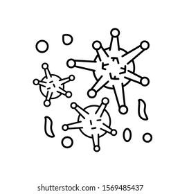 Viruses urethra icon. Simple line, outline vector of urology icons for ui and ux, website or mobile application on white background