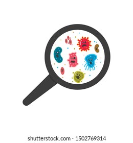 Viruses Vector Cartoon Bacteria Bacterial Infection Stock Vector ...