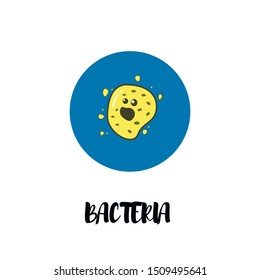 Viruses vector cartoon bacteria. bacterial infection or disease. Microbiology illustration set of emotional microorganisms.