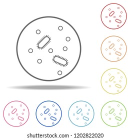 viruses in vitro icon. Elements of Bacteria in multi color style icons. Simple icon for websites, web design, mobile app, info graphics