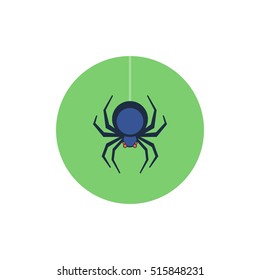 Virus,malware symbol spider icon. Modern flat style vector illustration.
