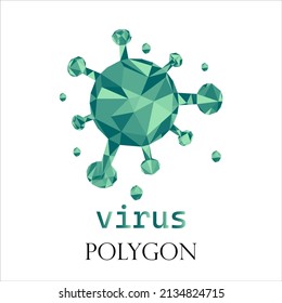 Virus.Vektor abstraktes Computervirus Allergische Bakterien Gesundheit Mikrobiologische Konzepte, Krankheitserreger, Krankheitserreger, Infektiöse, Polygone, geometrische Linien.