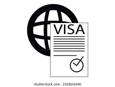 VISA accepted document black icon.