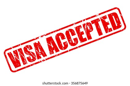 Visa Accepted Red Stamp Text On Stock Vector (Royalty Free) 356875649 ...