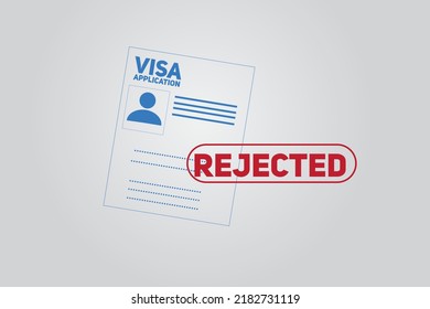 Visa applications get rejected.rejected application letter  - Shutterstock ID 2182731119
