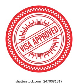 Visa Approved Rubber stamp Design vector 