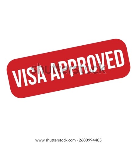 Visa Approved Rubber Stamp Seal Vector